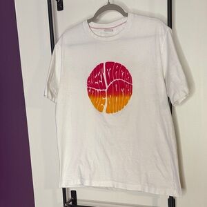 ZARA Sweet Love More Graphic Tee | White Slogan T-Shirt | Like New